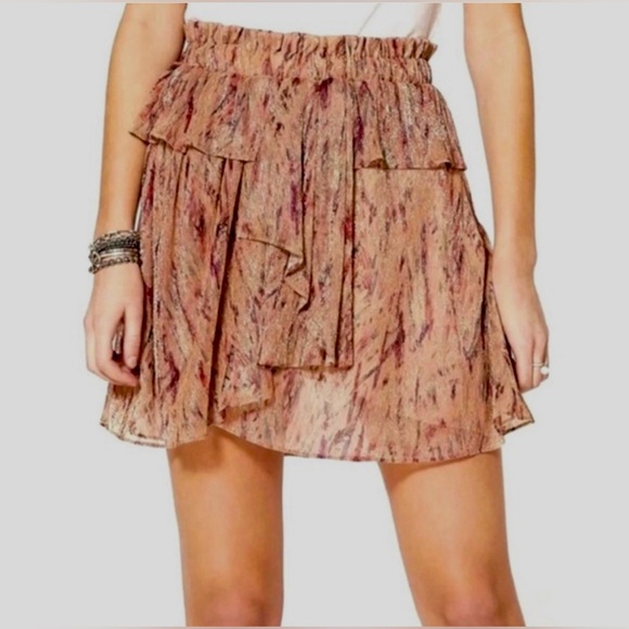 IRO Multicolor Ruffled Mini Skirt - Picture 1 of 11